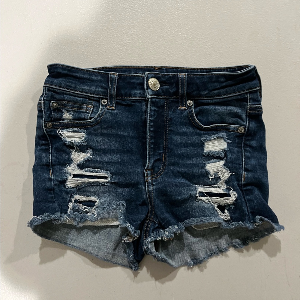 Distressed Denim Shorts
